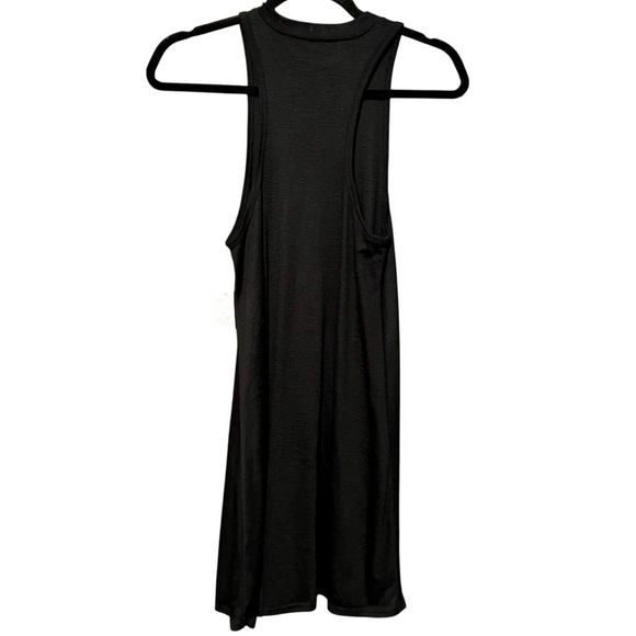 FP BEACH  FREE PEOPLE Nina Sleeveless Lightweight Ribbed Black Jersey Knit Dress - Picture 6 of 10